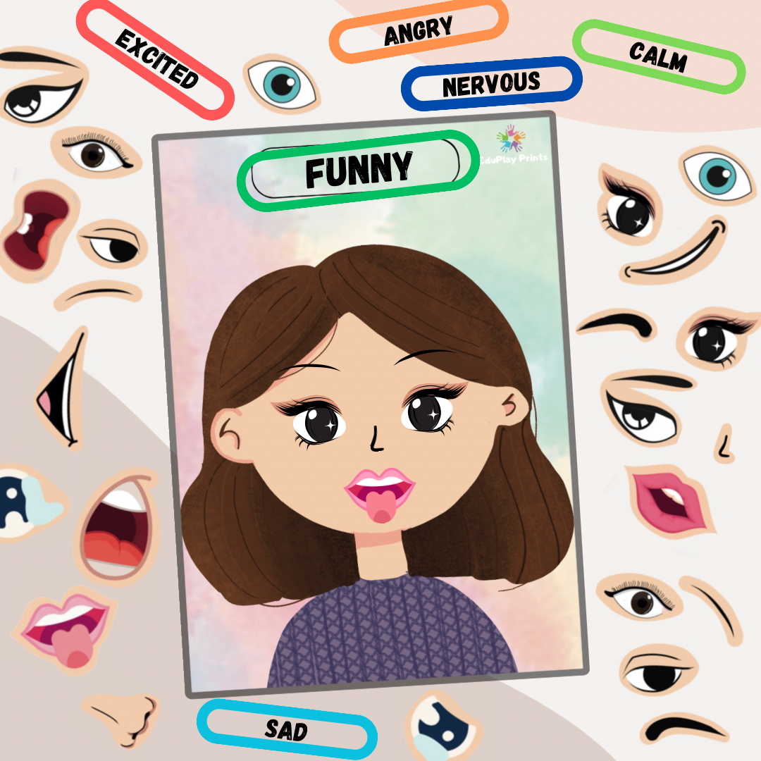 Printable Emotions Activity - Girl