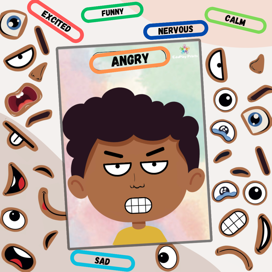 Printable Emotions Activity - Boy