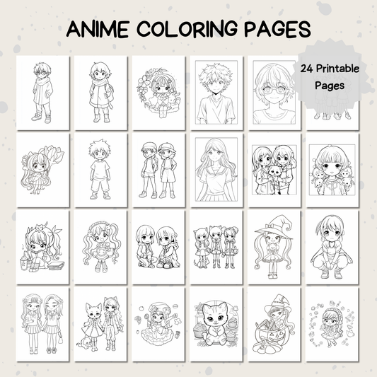 Cute Anime Coloring Pages