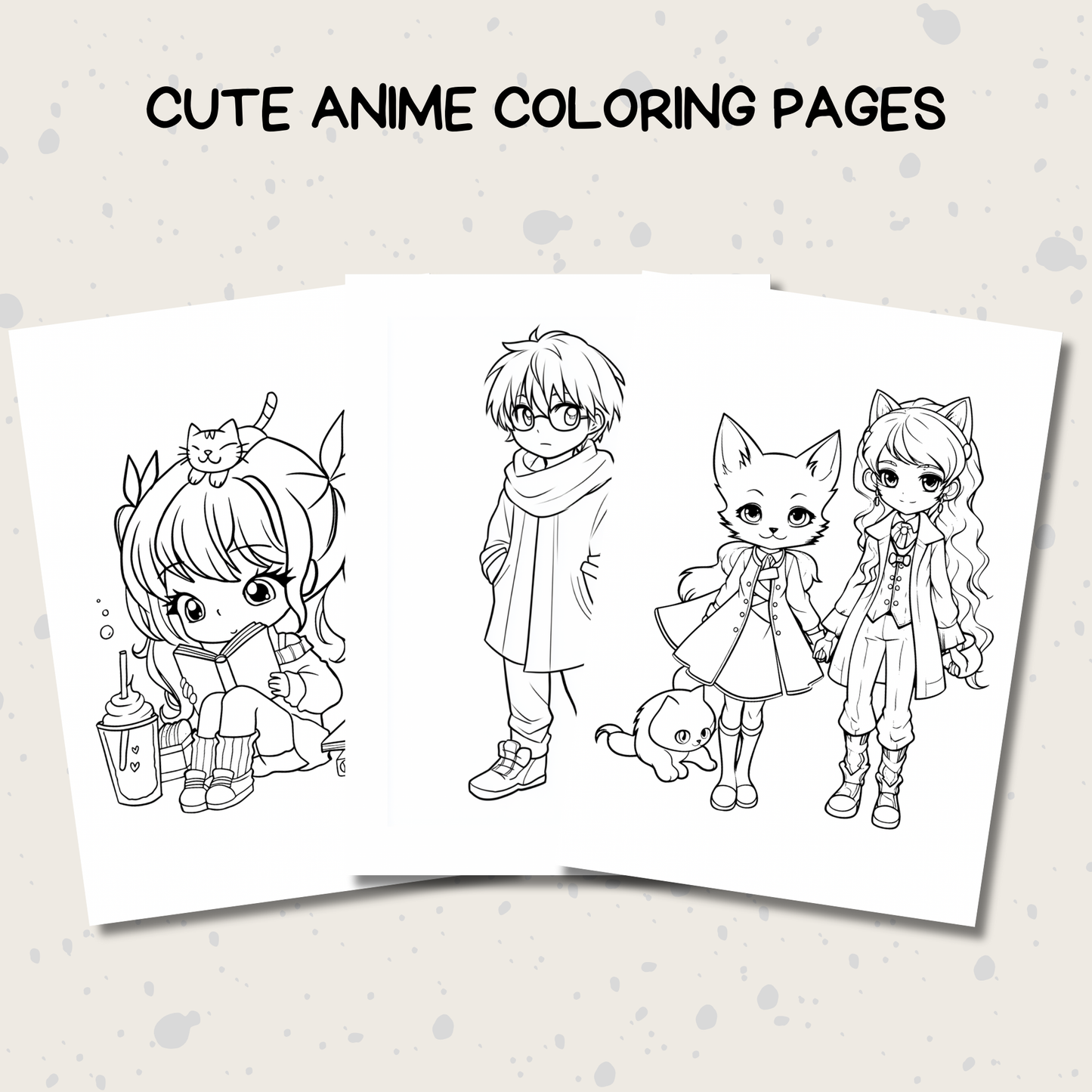 Cute Anime Coloring Pages