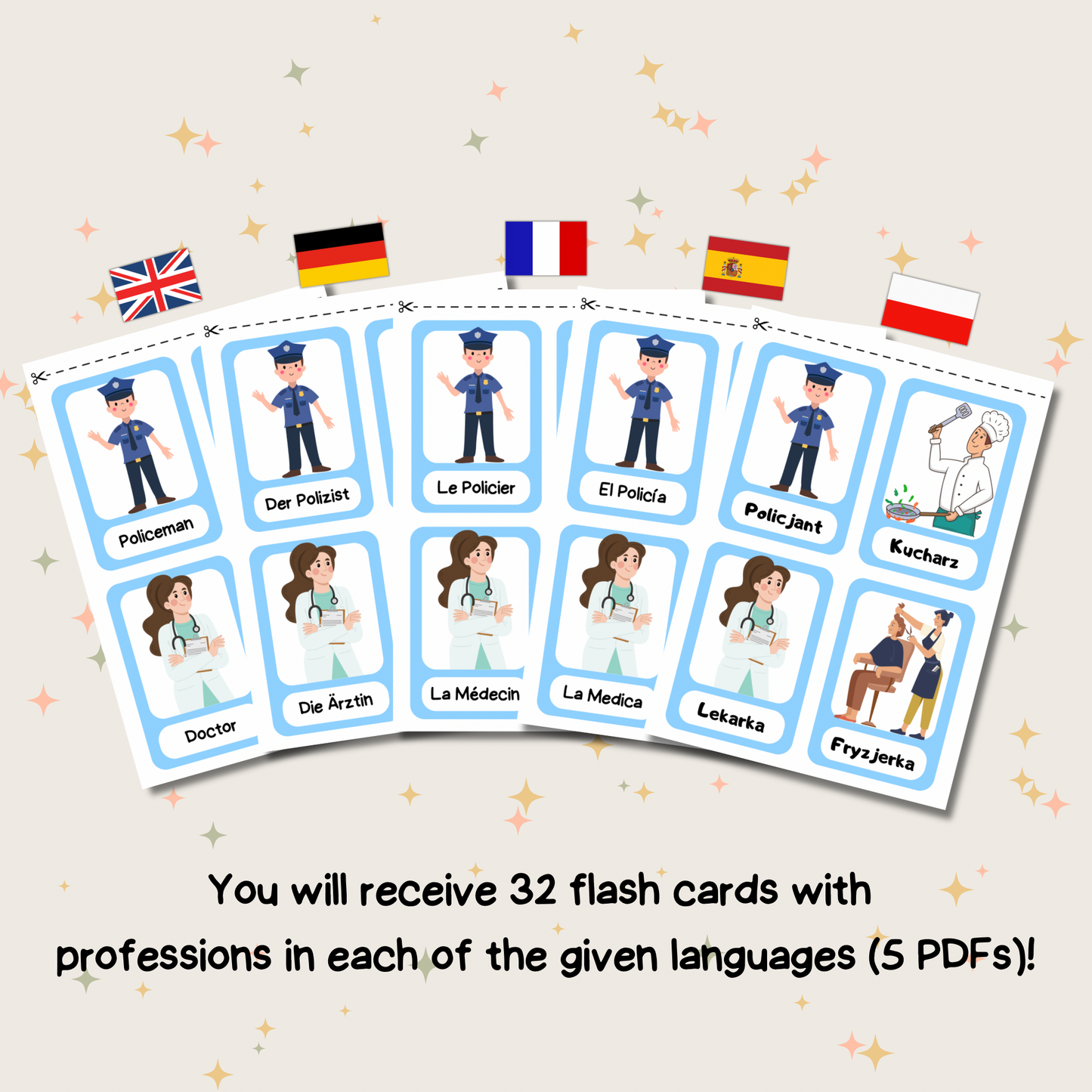 Professions Flash Cards