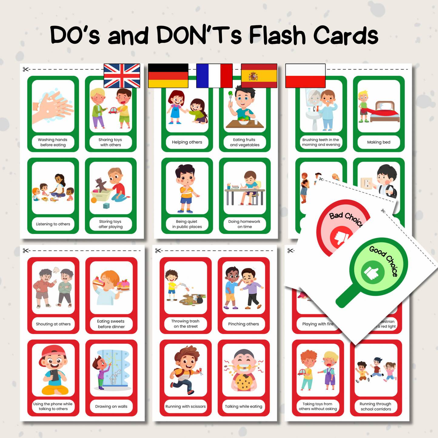 DO’s and DON’Ts Flash Cards