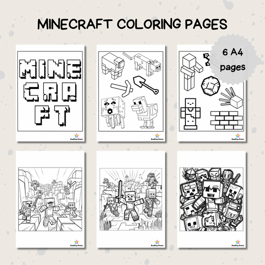 Minecraft Colouring Pages