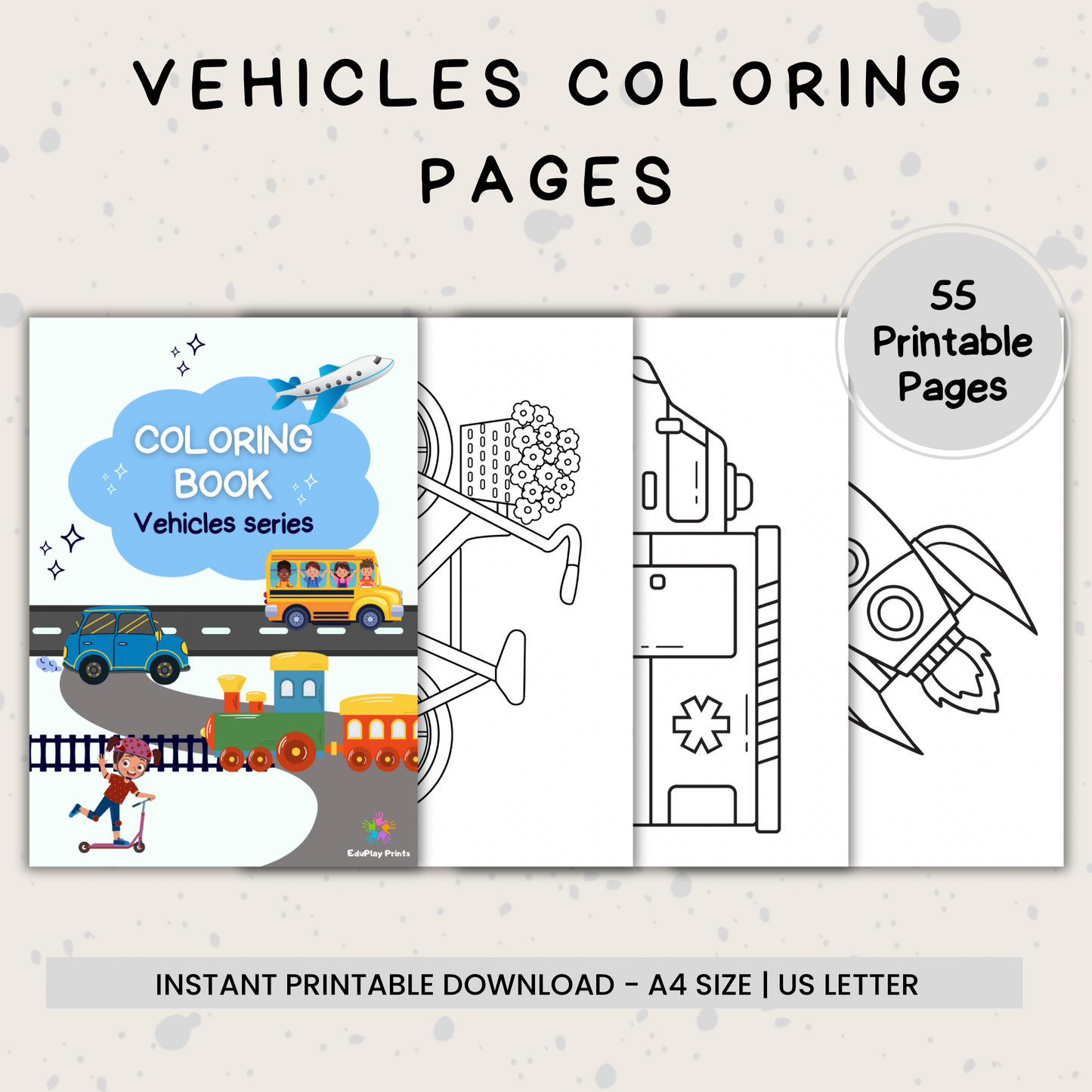 Vehicles Colouring Pages