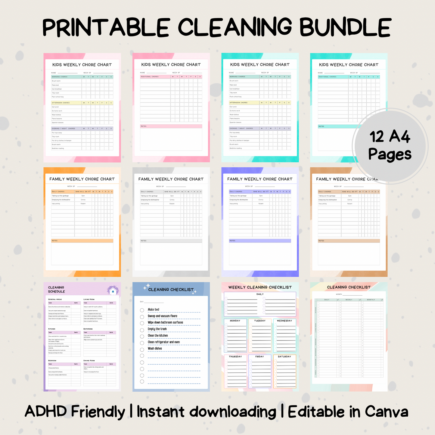 Cleaning Checklist Bundle