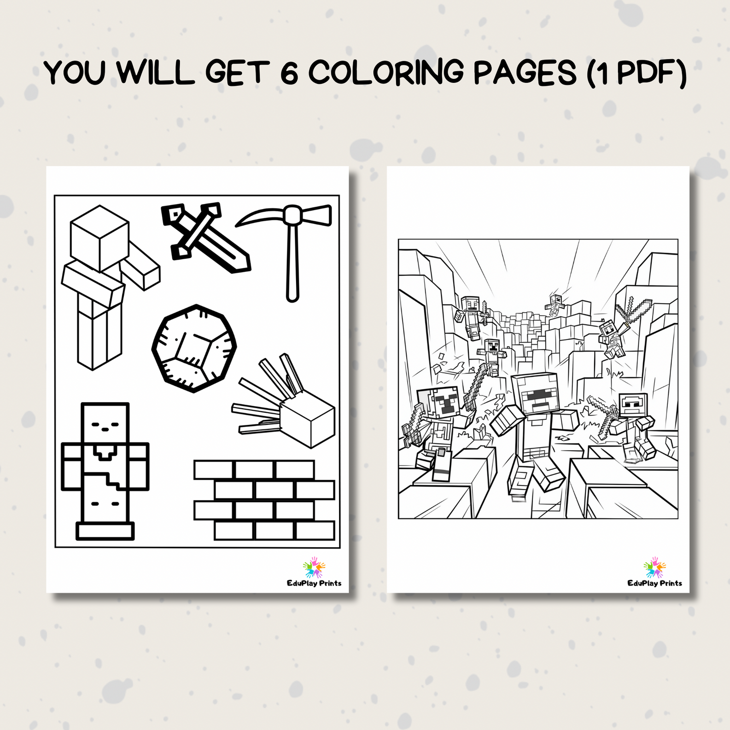 Minecraft Colouring Pages